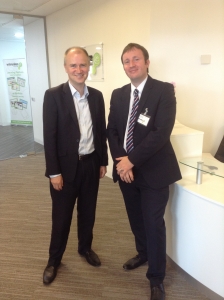 Sean Gilligan and Tom Riordan at the New Webanywhere Office opening in Leeds