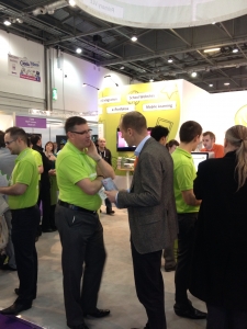 Steve Ding with Customers at the BETT SHOW